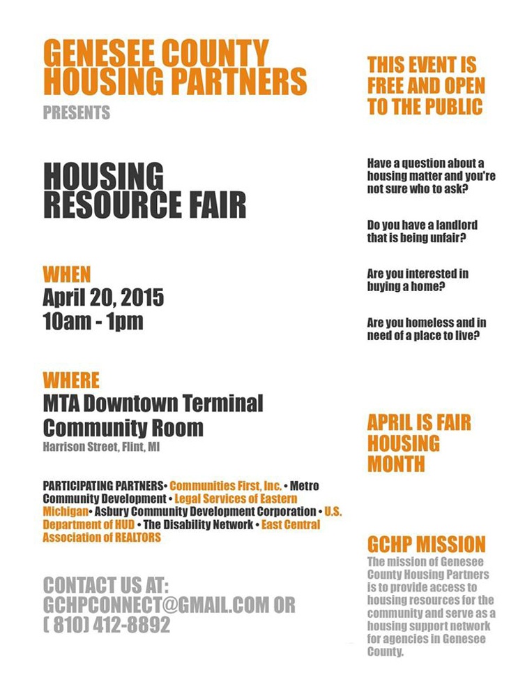 Genesee County Housing Partners Flyer