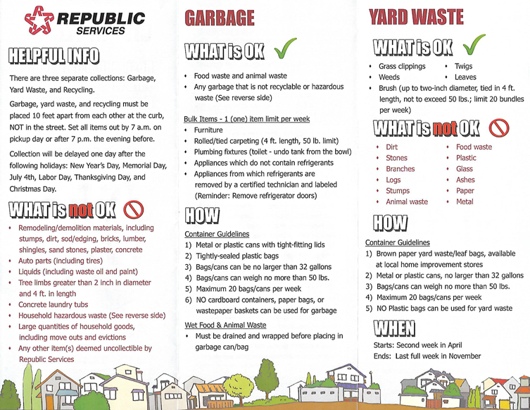 Republic Recycling Reminder