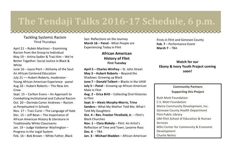 Tendaji Talks Series - May