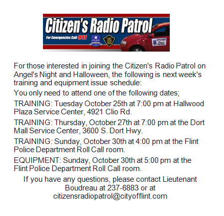 Citizen's Radio Patrol Halloween