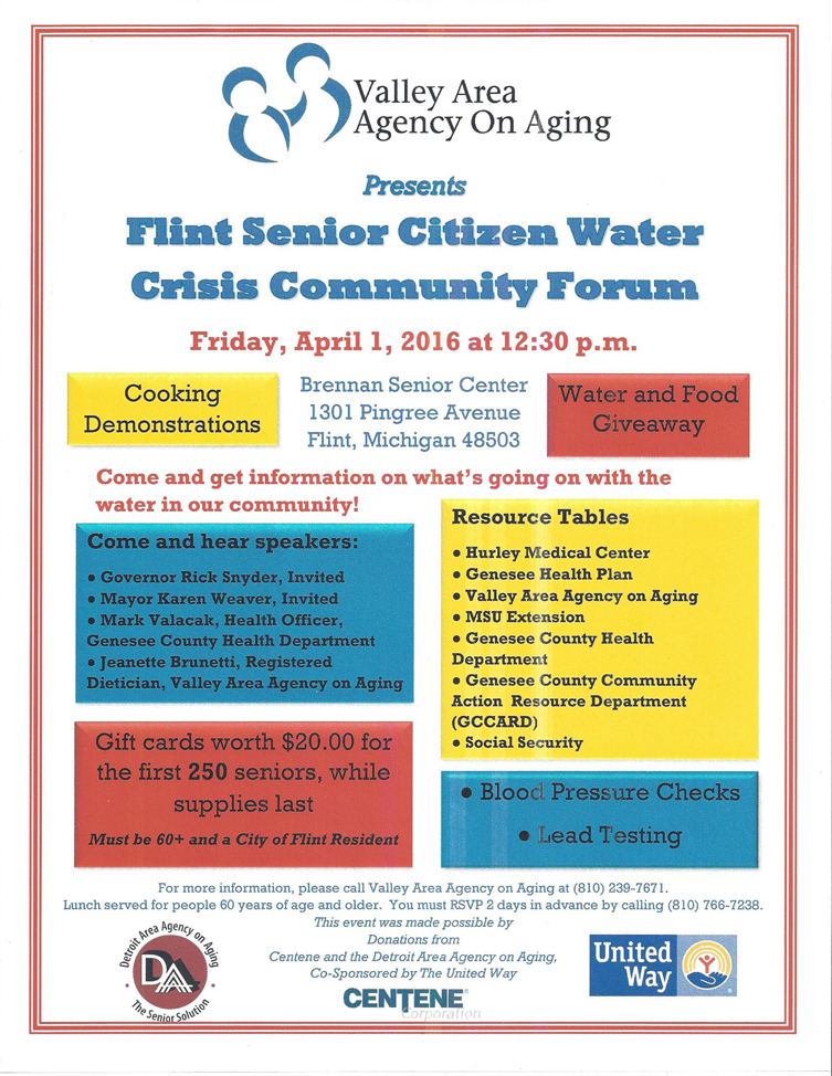 Flint Senior Citizen Water Crisis Community Forum